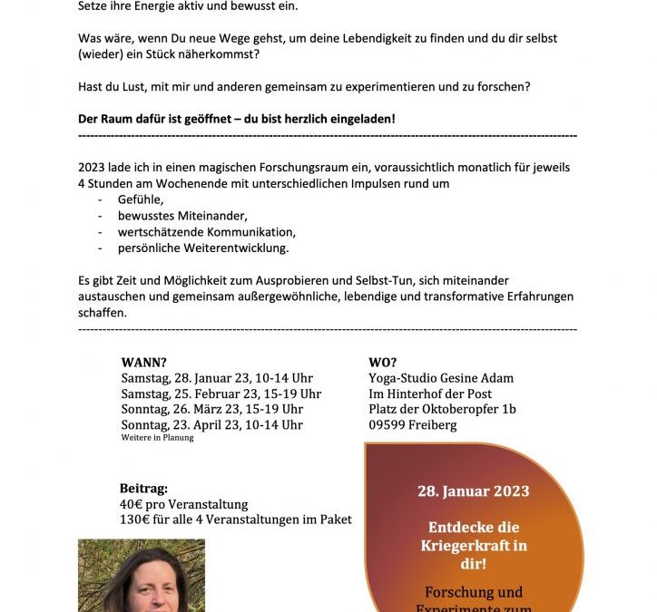 ForschungsRaum Bewusstes Fühlen